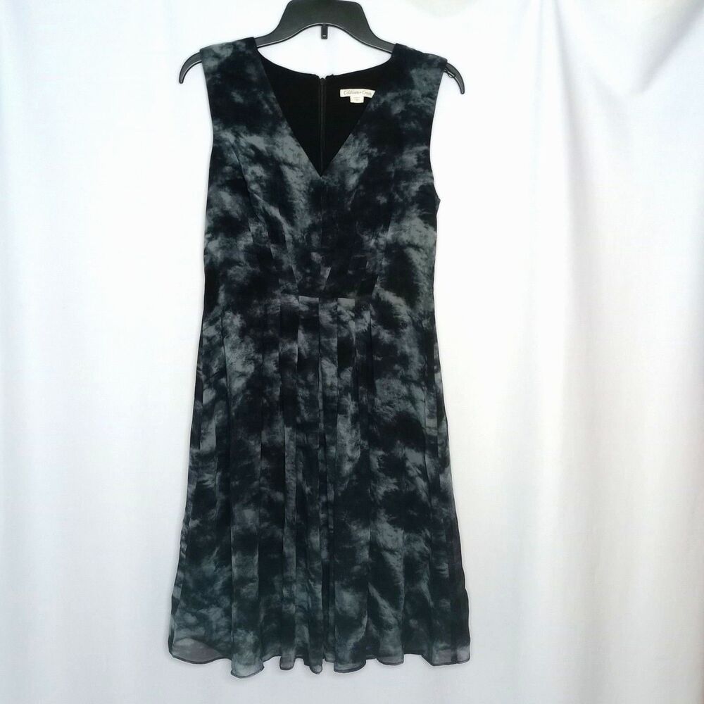 Coldwater Creek V-neck Sleeveless Dress Slip Midi Lined Flowy Flare Womens 6